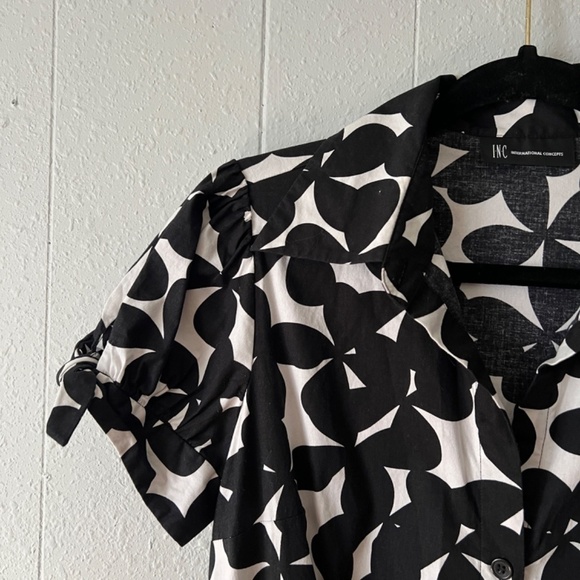 INC Y2K Floral Fit & Flare Dress Womens 6 Party Cocktail Wedding Guest Spring - Picture 6 of 12